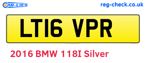 LT16VPR are the vehicle registration plates.