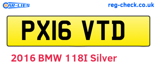 PX16VTD are the vehicle registration plates.