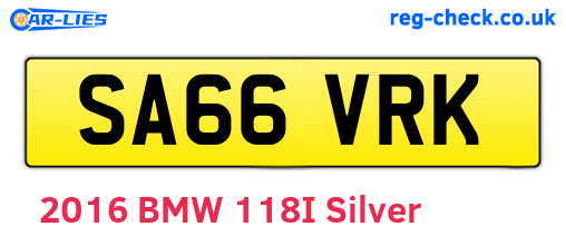 SA66VRK are the vehicle registration plates.