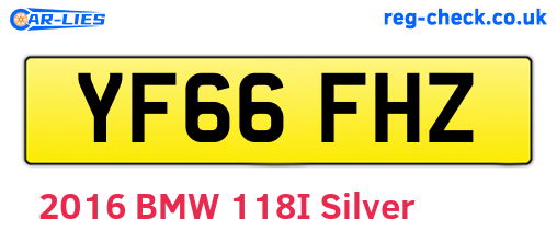 YF66FHZ are the vehicle registration plates.