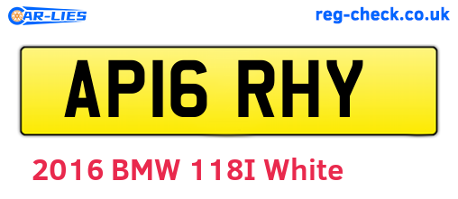 AP16RHY are the vehicle registration plates.