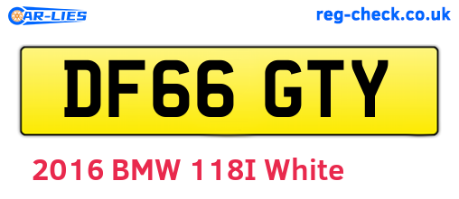 DF66GTY are the vehicle registration plates.