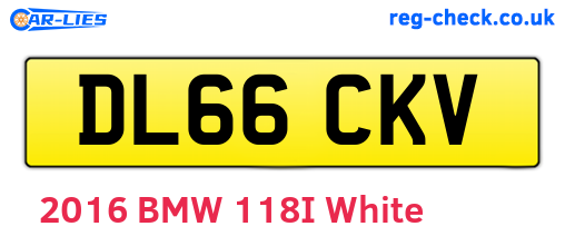 DL66CKV are the vehicle registration plates.