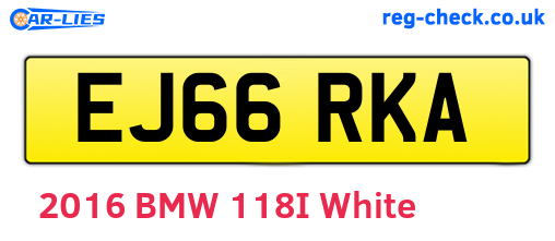 EJ66RKA are the vehicle registration plates.