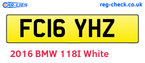 FC16YHZ are the vehicle registration plates.