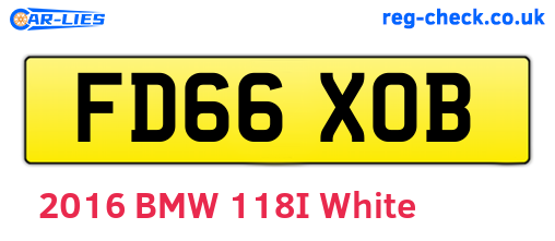FD66XOB are the vehicle registration plates.