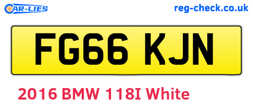 FG66KJN are the vehicle registration plates.