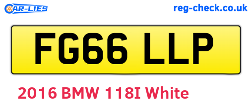 FG66LLP are the vehicle registration plates.