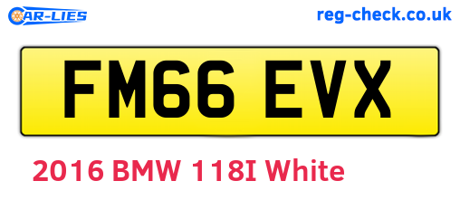 FM66EVX are the vehicle registration plates.