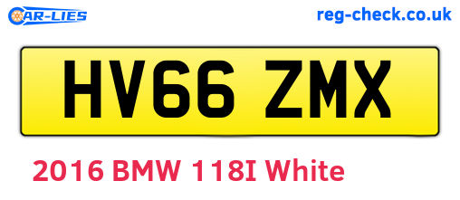 HV66ZMX are the vehicle registration plates.