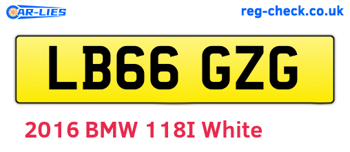 LB66GZG are the vehicle registration plates.