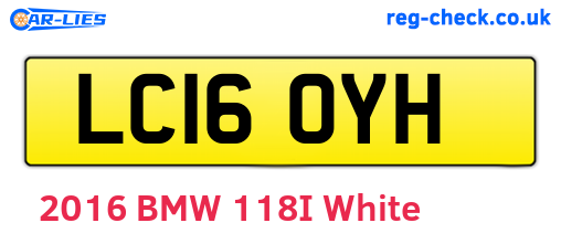 LC16OYH are the vehicle registration plates.