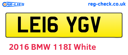 LE16YGV are the vehicle registration plates.