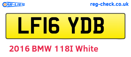 LF16YDB are the vehicle registration plates.