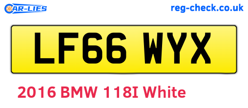LF66WYX are the vehicle registration plates.