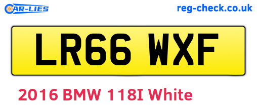 LR66WXF are the vehicle registration plates.