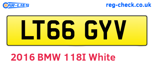 LT66GYV are the vehicle registration plates.