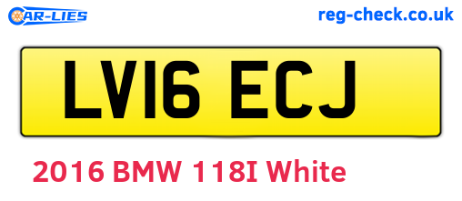 LV16ECJ are the vehicle registration plates.