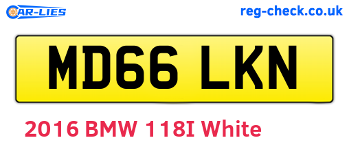 MD66LKN are the vehicle registration plates.