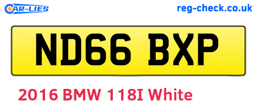 ND66BXP are the vehicle registration plates.