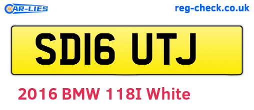 SD16UTJ are the vehicle registration plates.