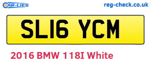 SL16YCM are the vehicle registration plates.