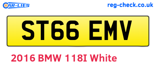 ST66EMV are the vehicle registration plates.