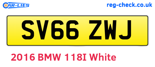 SV66ZWJ are the vehicle registration plates.