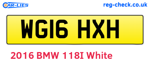 WG16HXH are the vehicle registration plates.