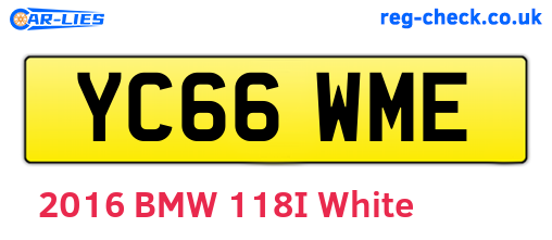 YC66WME are the vehicle registration plates.