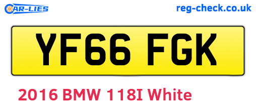 YF66FGK are the vehicle registration plates.
