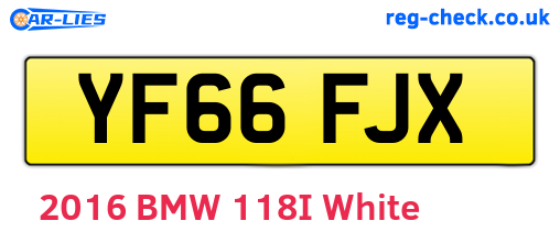 YF66FJX are the vehicle registration plates.