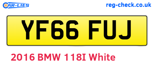 YF66FUJ are the vehicle registration plates.