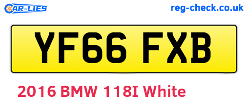 YF66FXB are the vehicle registration plates.