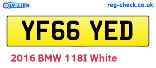YF66YED are the vehicle registration plates.