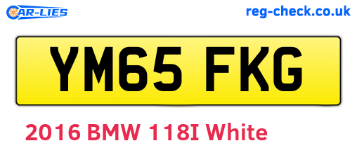 YM65FKG are the vehicle registration plates.