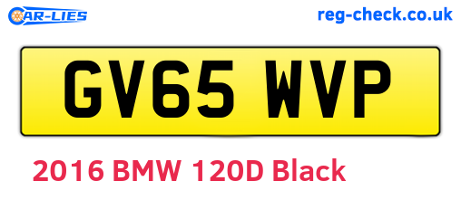 GV65WVP are the vehicle registration plates.