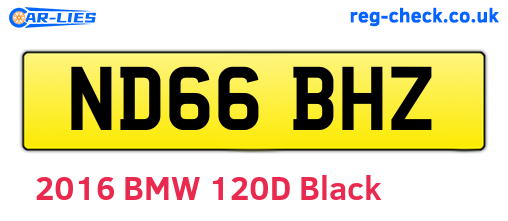 ND66BHZ are the vehicle registration plates.