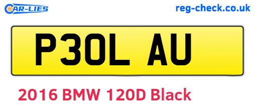 P30LAU are the vehicle registration plates.