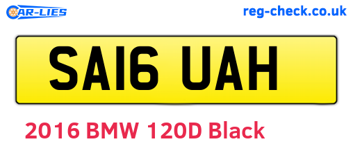 SA16UAH are the vehicle registration plates.