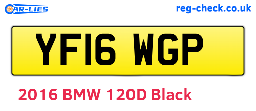 YF16WGP are the vehicle registration plates.