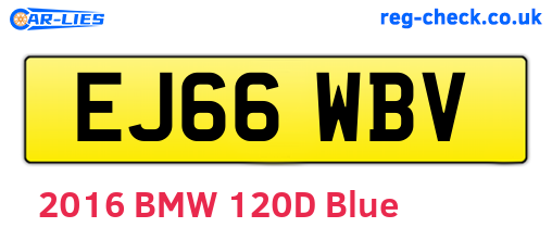 EJ66WBV are the vehicle registration plates.