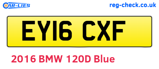 EY16CXF are the vehicle registration plates.