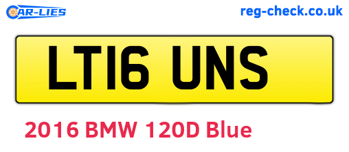 LT16UNS are the vehicle registration plates.