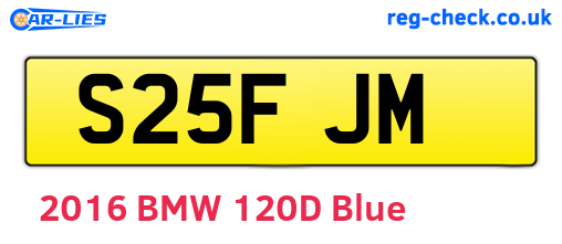 S25FJM are the vehicle registration plates.