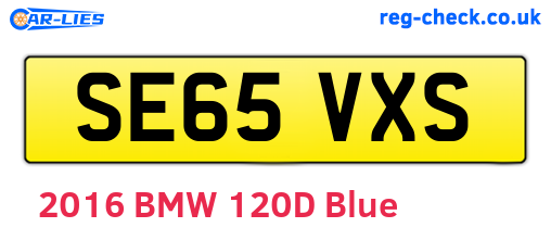 SE65VXS are the vehicle registration plates.