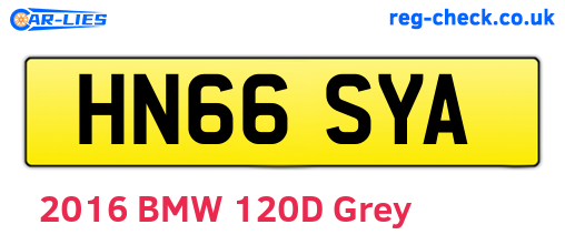 HN66SYA are the vehicle registration plates.