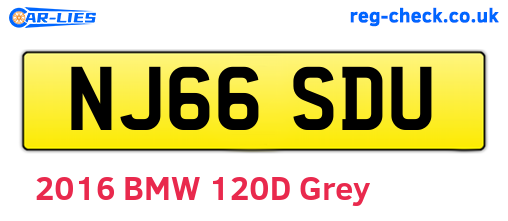 NJ66SDU are the vehicle registration plates.