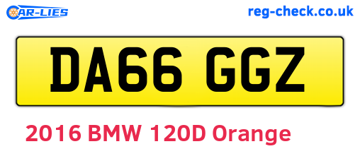 DA66GGZ are the vehicle registration plates.