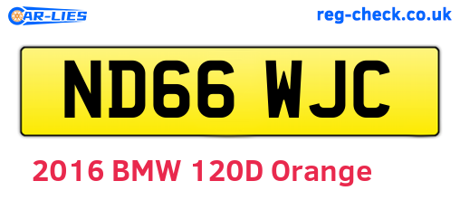 ND66WJC are the vehicle registration plates.